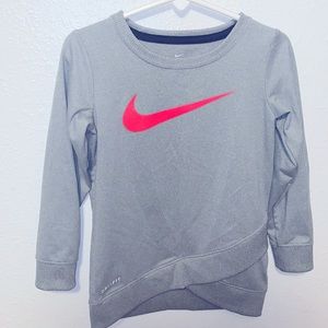 Grey Nike dri fit long sleeve shirt